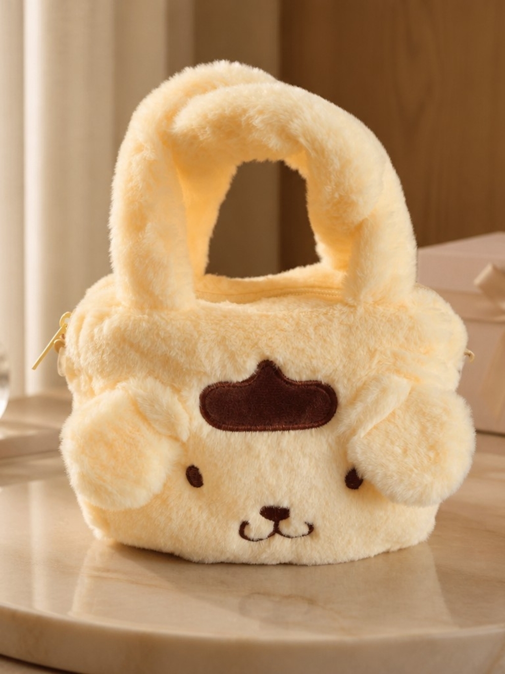 Pompompurin Plush  Yellow Cute Animal Handbag